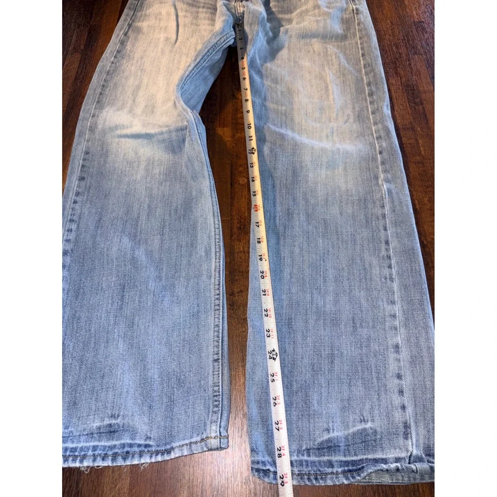 American Eagle Mens Relaxed Fit Light Wash Denim Jeans 34x32 Blue Cotton